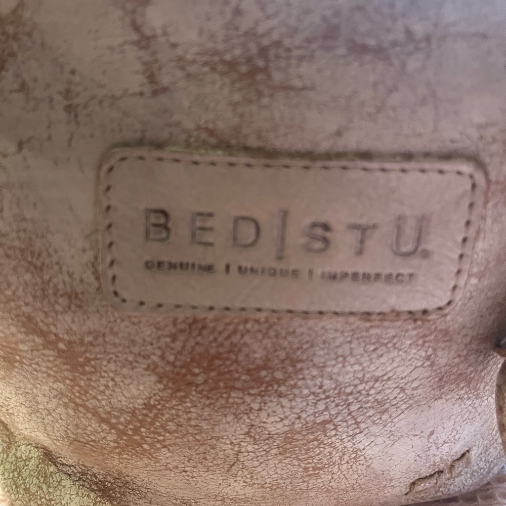 BED|STU Metallic Rose Leather Logo Patch Bag